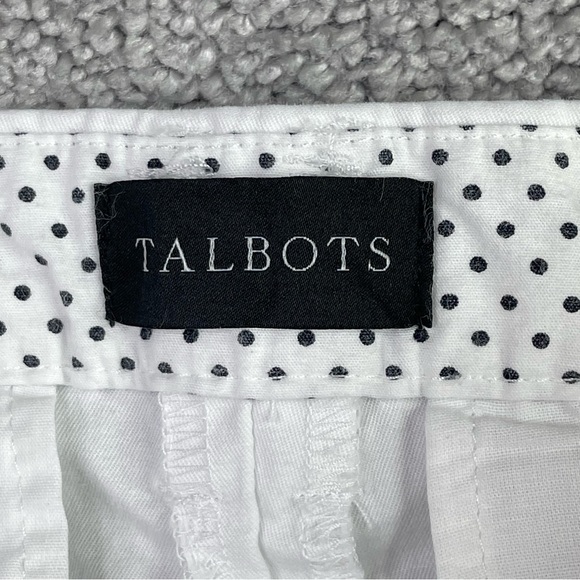 Talbots Perfect Skimmer Pants Women's 8P White Capri Chino Pockets Stretch - Picture 3 of 10